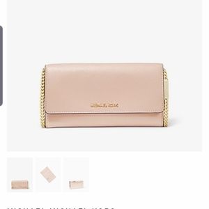 Blush pink Michael Kors wallet purse